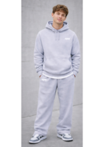 VYBN Essential Grey Tracksuit– Premium Heavyweight Street Set - Male Fit